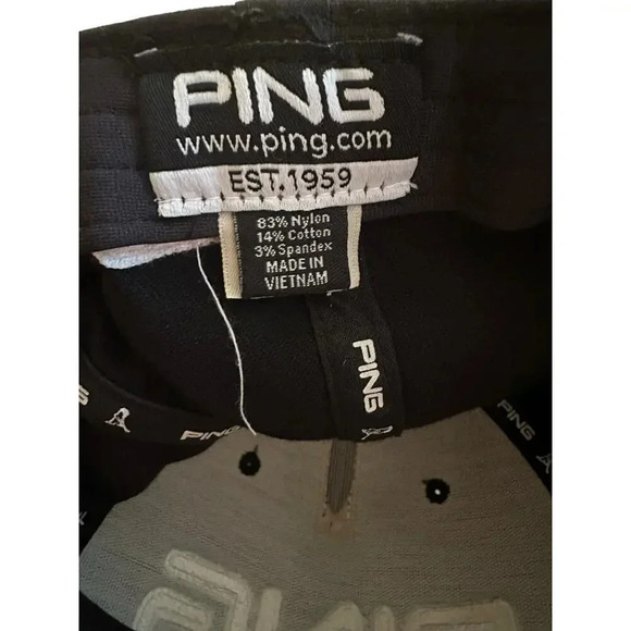 Ping Men's Black & White Golf Collection Baseball Hat Size OS - Picture 3 of 4